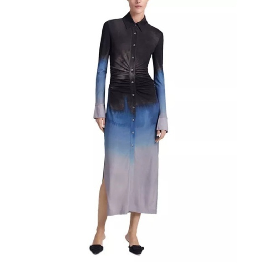 Altuzarra “Claudia” Ombré Ruched Midi Dress – Size 10 – NWT MSRP $1,495